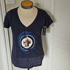 NHL Women's Hockey Winnipeg Jets Logo Short Sleeves T-Shirt